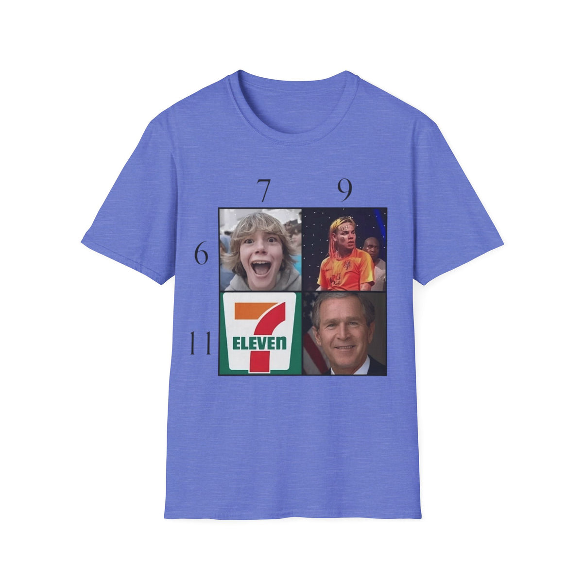 "7, 9, 6-11" Meme Collage Unisex T-Shirt — OBSIDIAN & CO