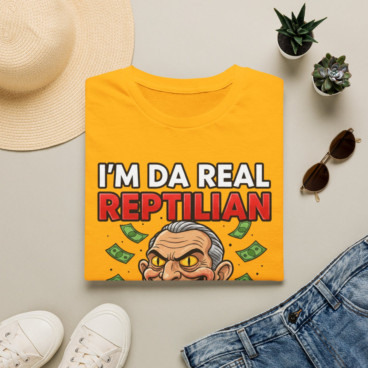 "I'm Da Real Reptilian" Conspiracy Unisex T-Shirt — OBSIDIAN & CO