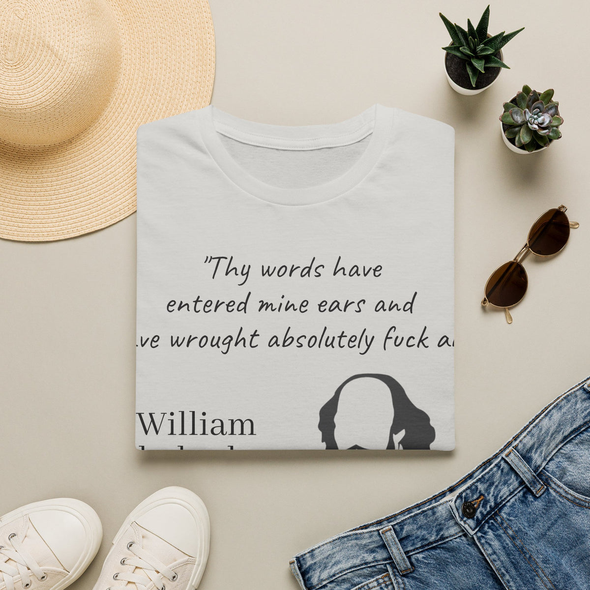 "William Shakesbeer" Quote Unisex T-Shirt — OBSIDIAN & CO