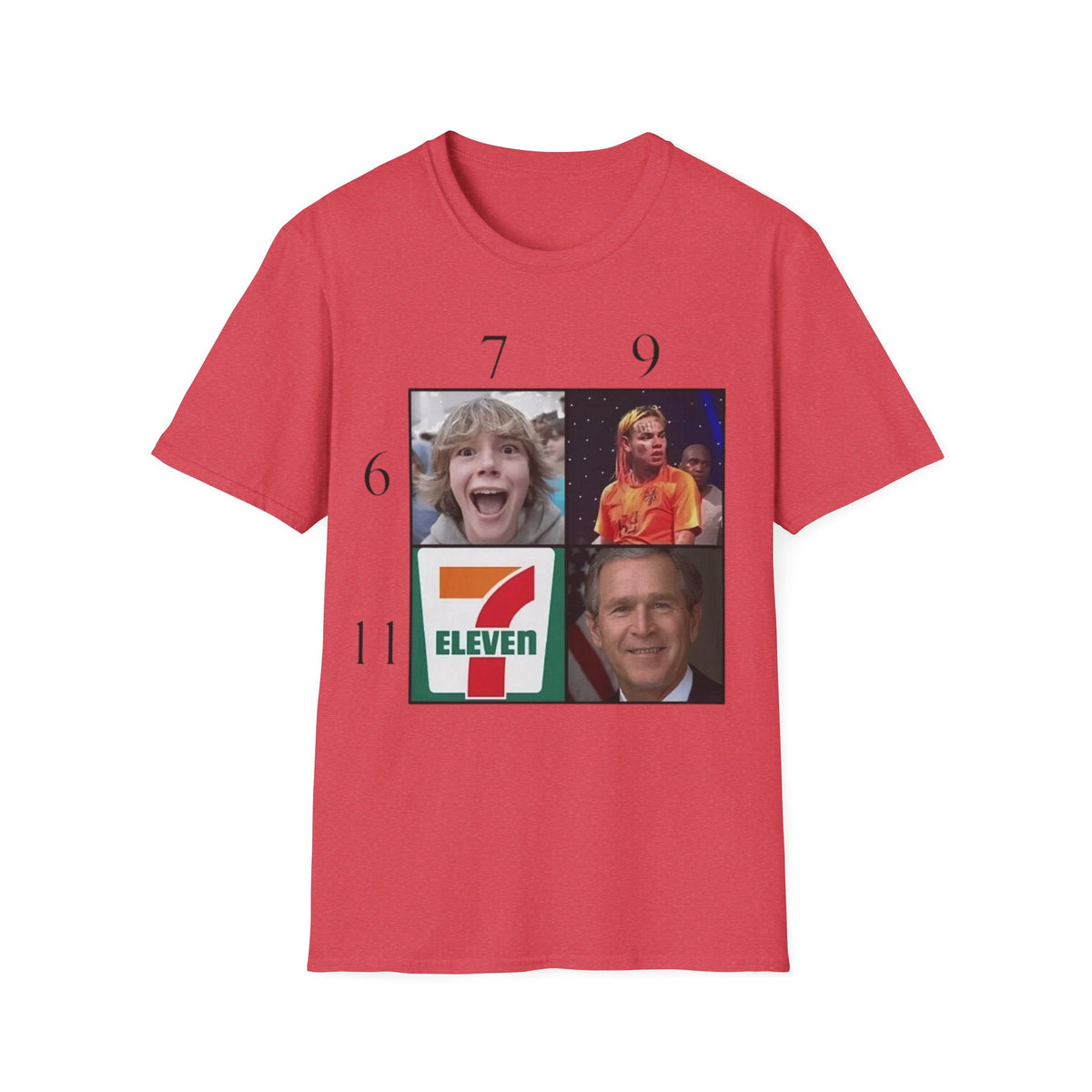 "7, 9, 6-11" Meme Collage Unisex T-Shirt — OBSIDIAN & CO