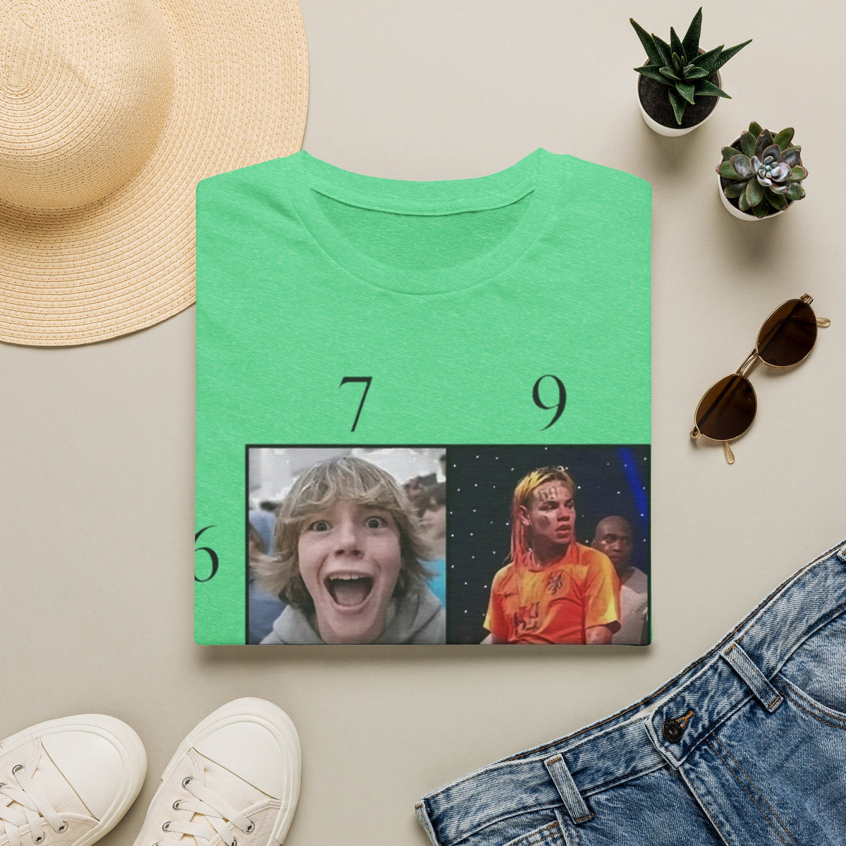 "7, 9, 6-11" Meme Collage Unisex T-Shirt — OBSIDIAN & CO