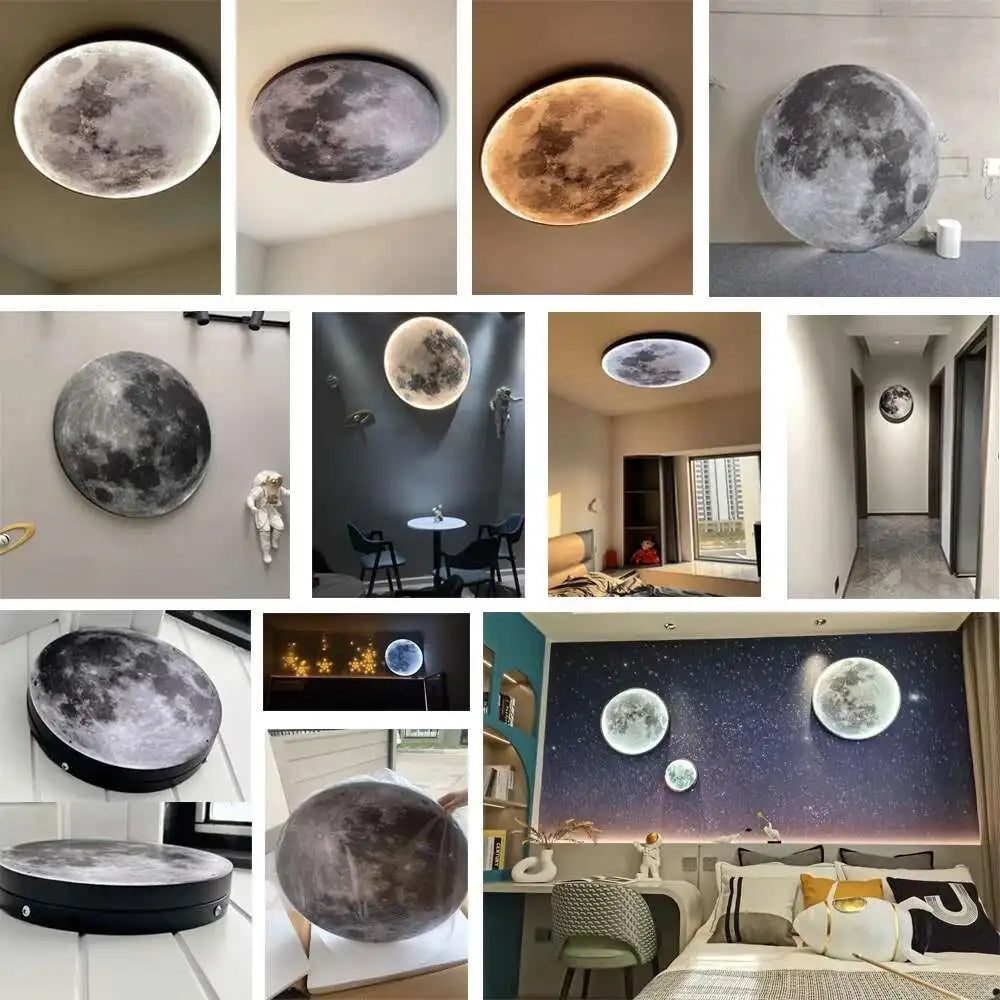 Moon LED Wall Light for Bedroom Kid'S Room Foyer Living Room Coffee Bar Aisle Hallway Gallery Studyroom Loft Indoor Home Lights