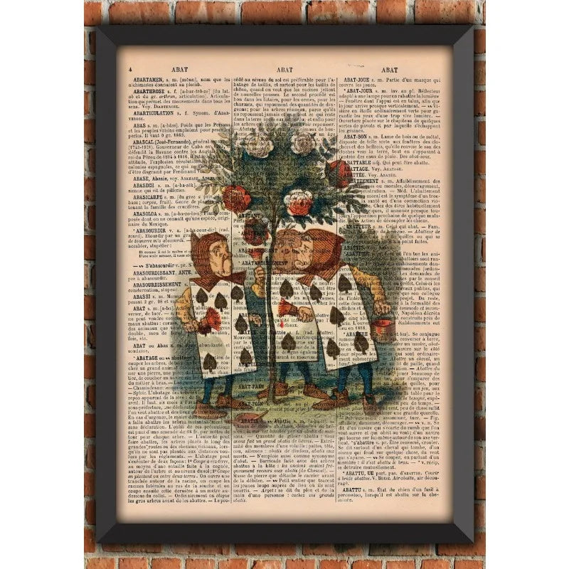 Bat Skeleton Dark Gothic Odd Scary Witch Punk Halloween Spooky Goth Vintage Art Home Decor Gift Poster Dictionary Page Print