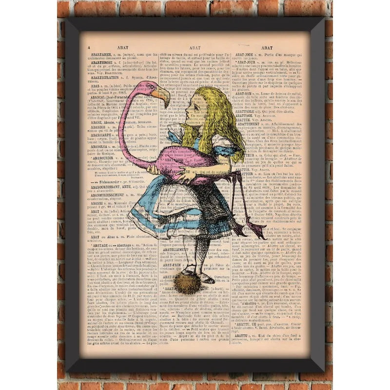 Bat Skeleton Dark Gothic Odd Scary Witch Punk Halloween Spooky Goth Vintage Art Home Decor Gift Poster Dictionary Page Print